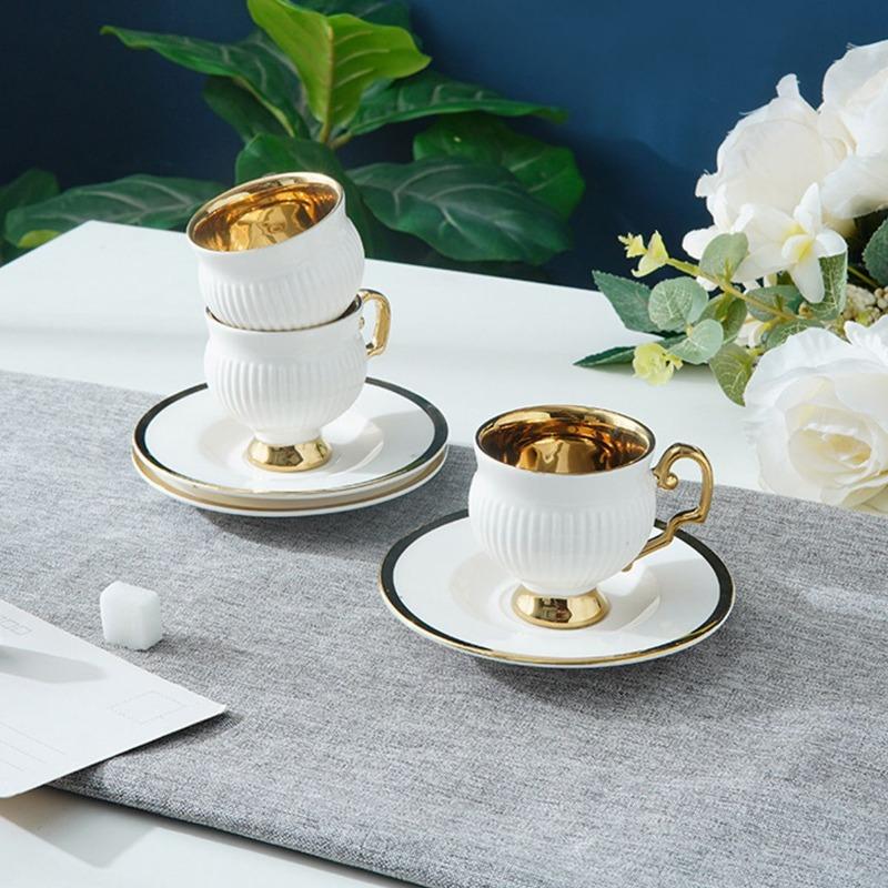 90ML European Set Afternoon Tea High-end Coffee Cup Ceramic British Exquisite Household Tea Cup Tea Set Cup