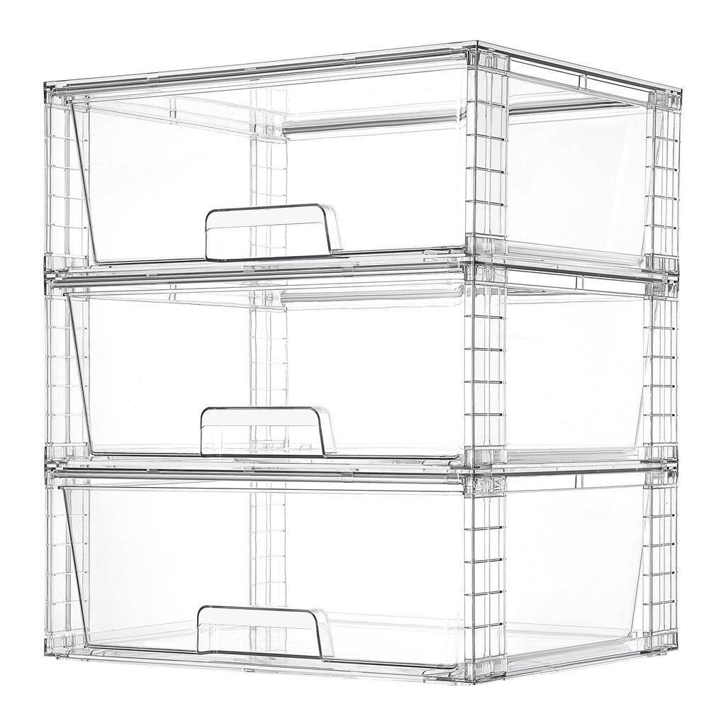 New cross-border detachable cosmetics storage box 12inch assembled transparentPETDesktop Storage Box Manufacturer Wholesale