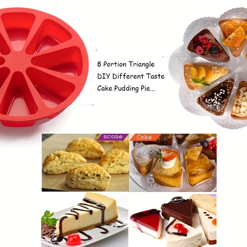 Silicone Triangle Cake Mold Set - Non-stick, 8-well Baking Pan for Brownies, Pancakes, Cupcakes,Etc. - Perfect for Weddings,Festivals and Daily Baking