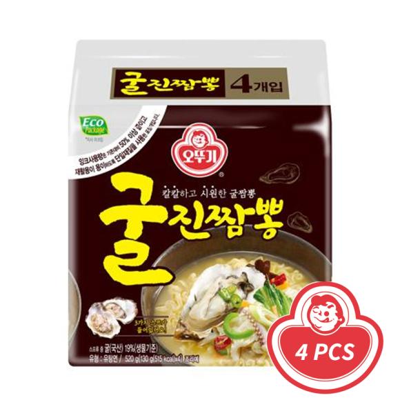 Ottogi Oyster Острый рамэн с морепродуктами 130 г x 4 шт. (2 варианта) 4PCS