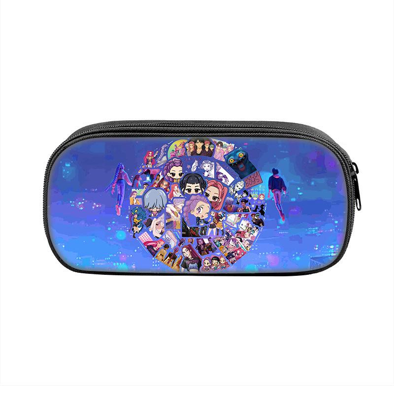 Kpop İblis Avcıları Saklama Kalem Çantası Büyük Kapasiteli Öğrenci Kalem Çantası Okul Malzemeleri