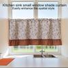 Retro-Stile Florale Designs Kurzer Vorhang Atmungsaktive Transparente Fensterdekorationen für Wohnzimmer Küche Schnelle Montage