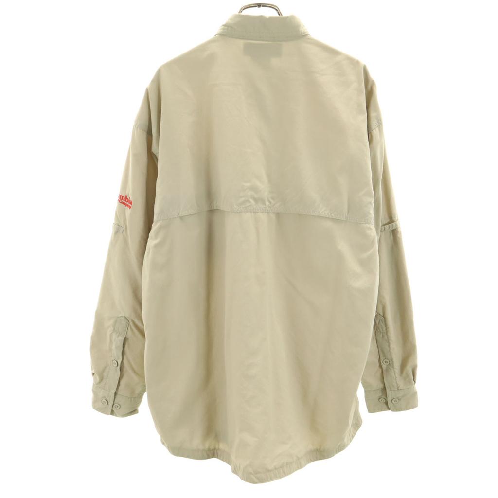 Columbia Long Sleeve Work Shirt M Beige Outdoors Men's Used