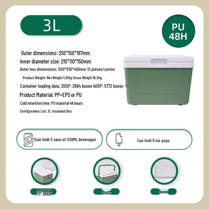 OEING Portable Cooler Box 3L