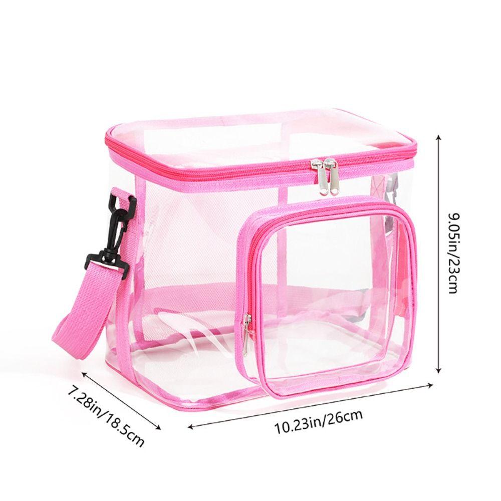 Zipper Lunch Bag Transparent Travel Storage Bag Toiletries Organizer Clear Beach Bag  Camping