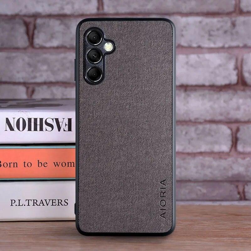 Case for Samsung Galaxy M14 5G Coque Luxury Textile Leather Skin Soft Hard Phone Cover Funda for Samsung Galaxy M14 Case Capa