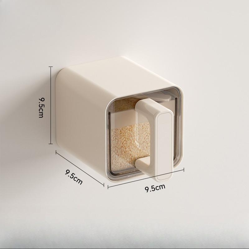 Seasoning Jar, Household Wall-mounted Kitchen Seasoning Box, Chili Jar, Sealed Salt Jar, Seasoning Container, Seasoning Box Single cell молочный белый