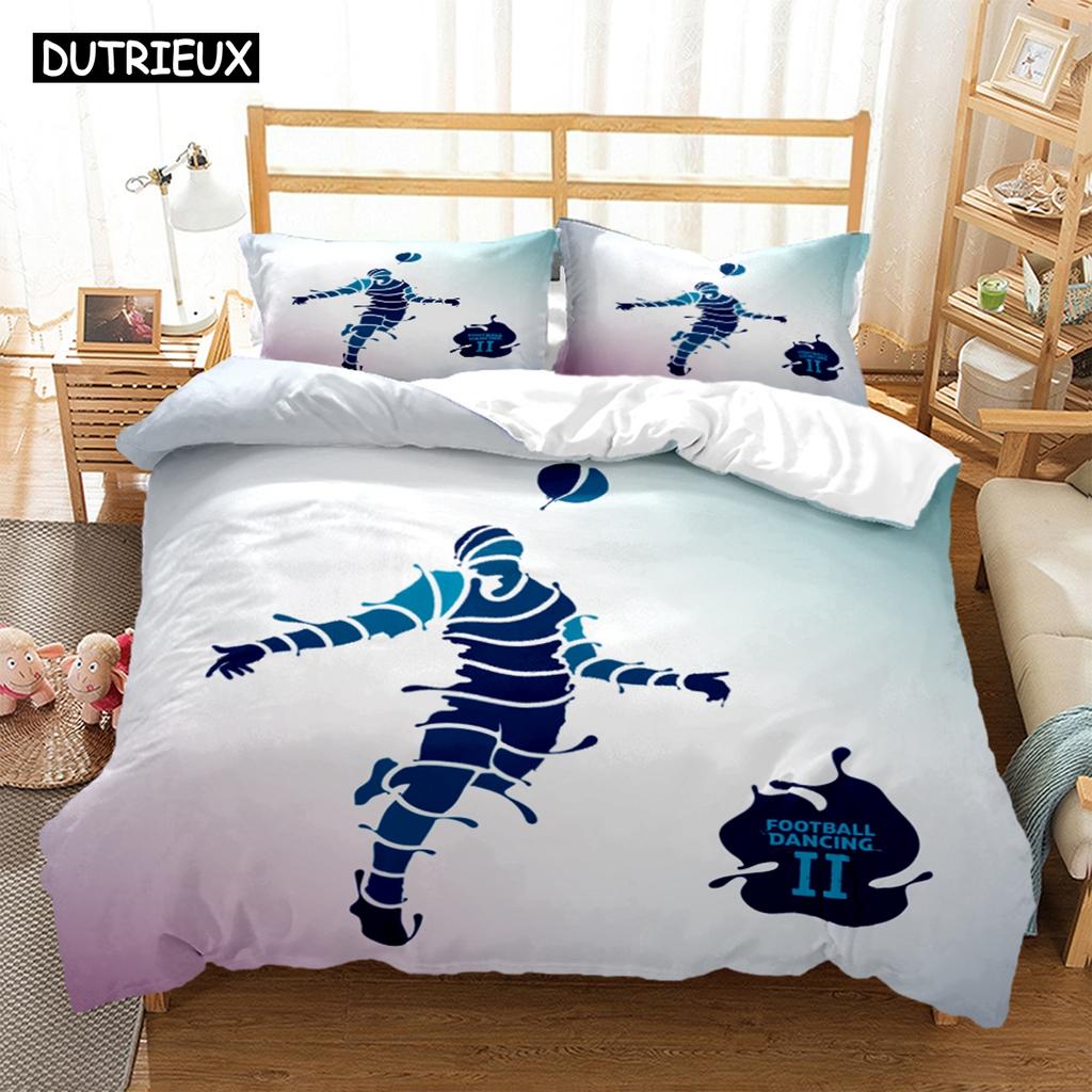 Soccer Cover Digital Print Polyester Bedding Sets Child Kids Covers Boys Bed Linen Set For Teens King Size Bedding Set