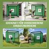 300x300x300cm Golf Practice Net, Indoor Outdoor Hitting Net with Target Sheet, Practice Mat & Rubber Tee, Steel Frame, Backyard, Garden, Garage, Park