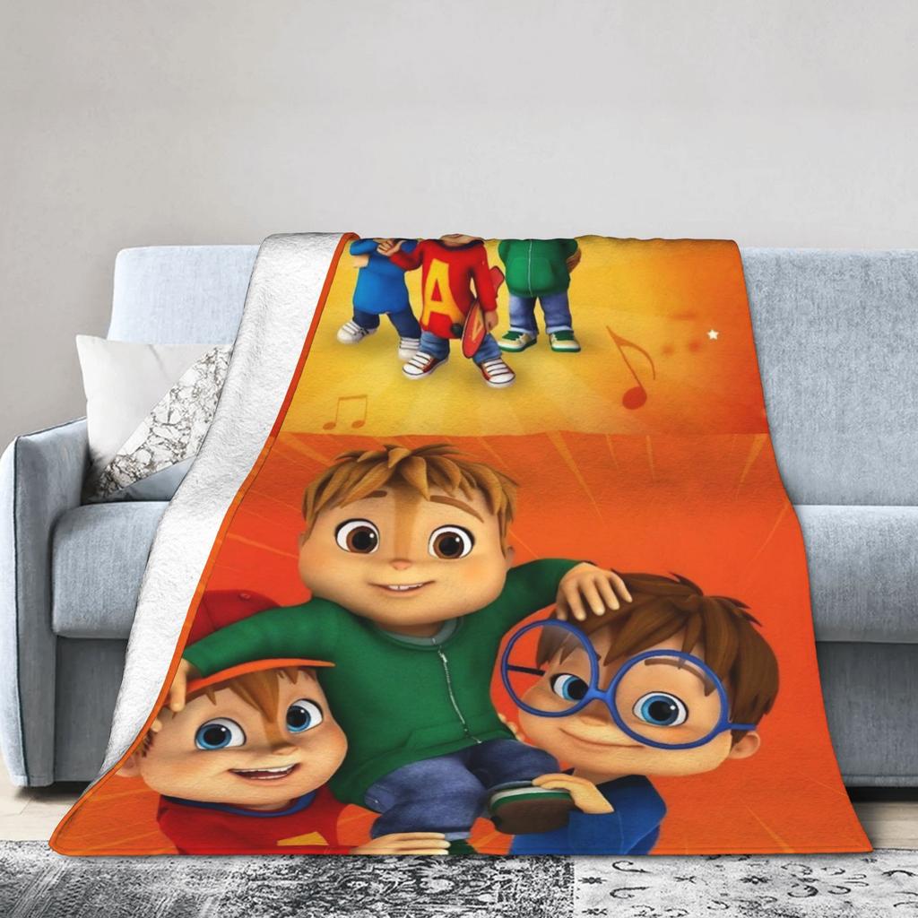 Alvin and the Chipmunks Accessories Blanket Lightweight Thin Flannel Throw Blanket Cozy Quilt