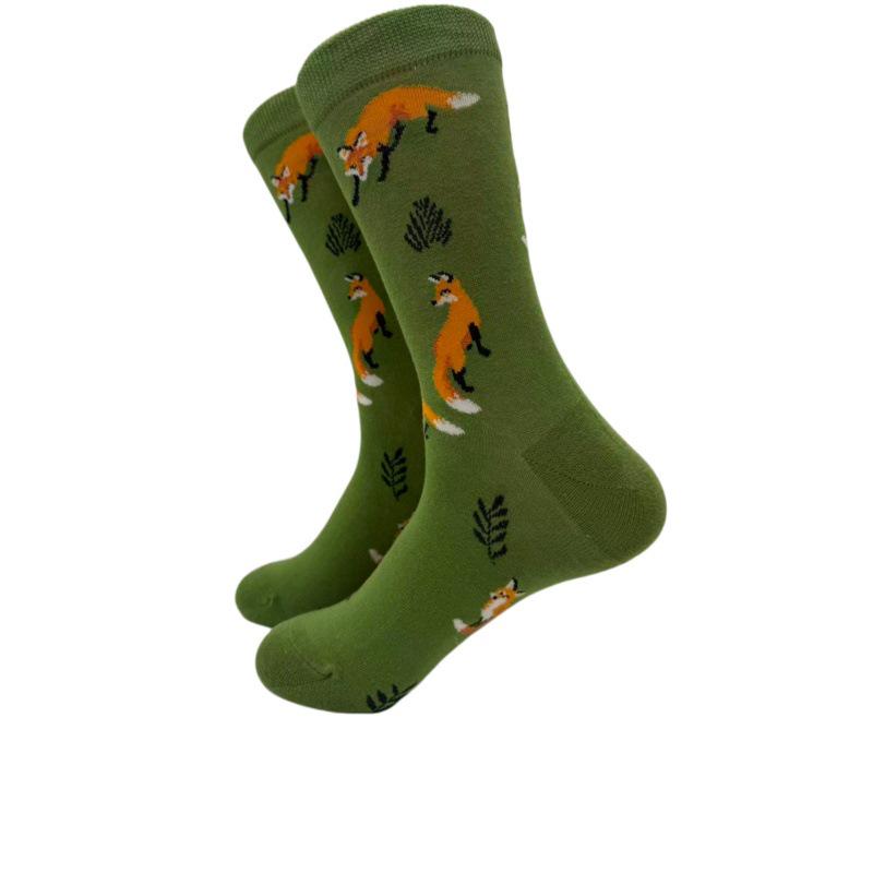 Dámske trendy bavlnené ponožky Fruit Art so strednou rúrou – štýlové, priedušné a teplé na všetky ročné obdobia