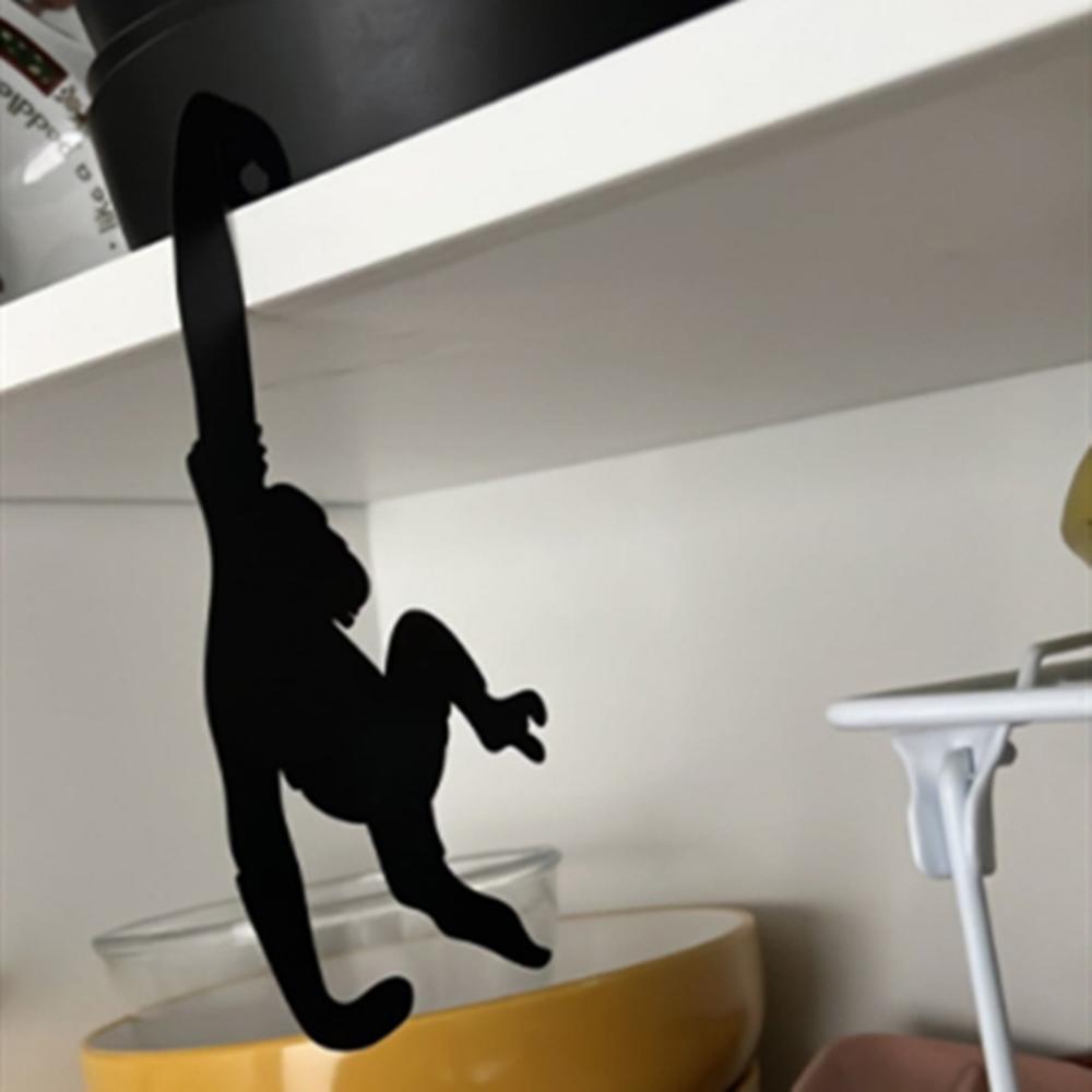 

Kitchen Wall Door Metal Hook Key Hanger Monkey Shaped Banana Holder Clothes Storage Rack Iron Hook