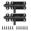 Modern Sliding Door Lock Stainless Steel Black Simple Installation Door Latches For Outdoor Door