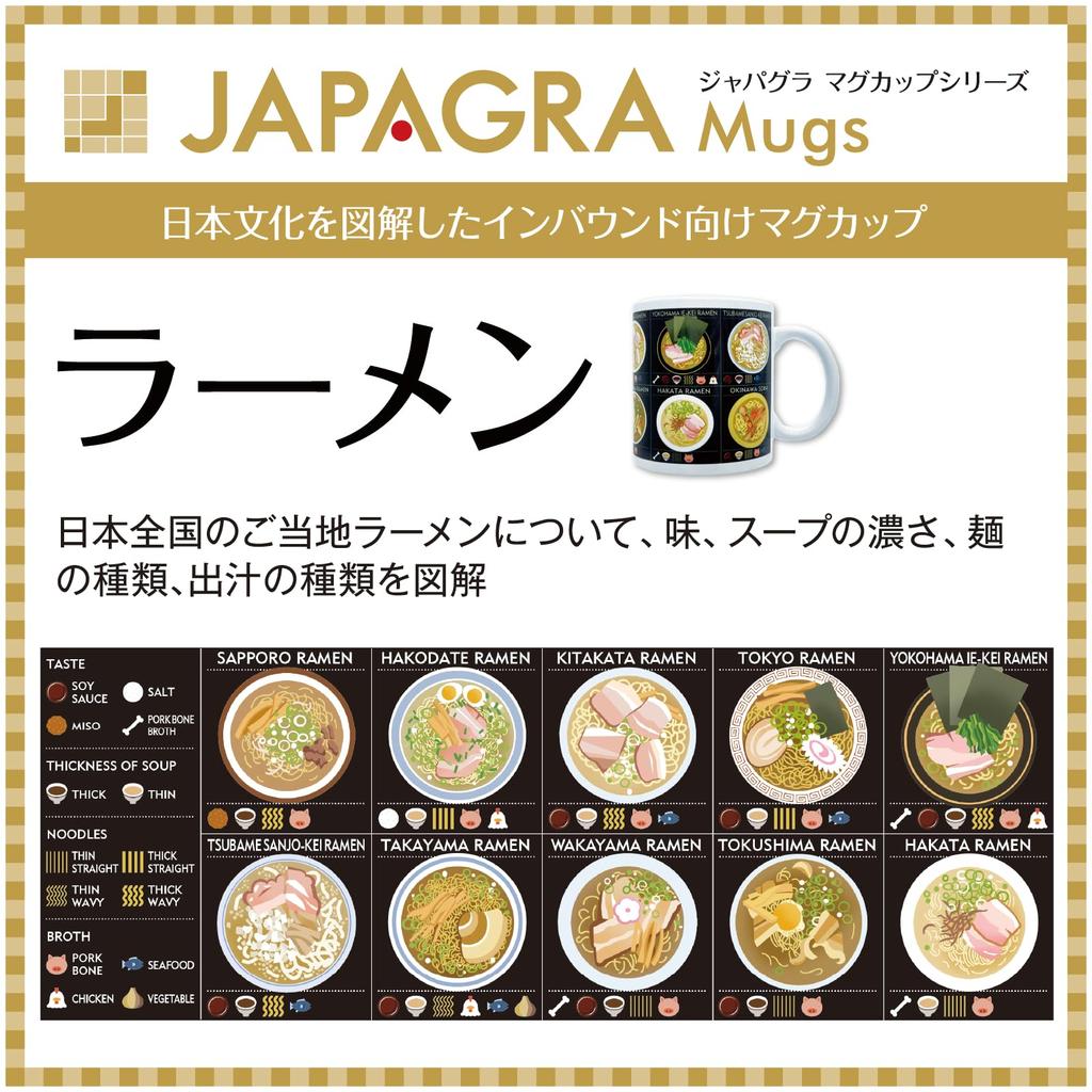 a fun tableware collection featuring local ramen illustrated with their A great gift for or any approximately 11 x 9 300 ml Made in "JAPAGRA" Mug,