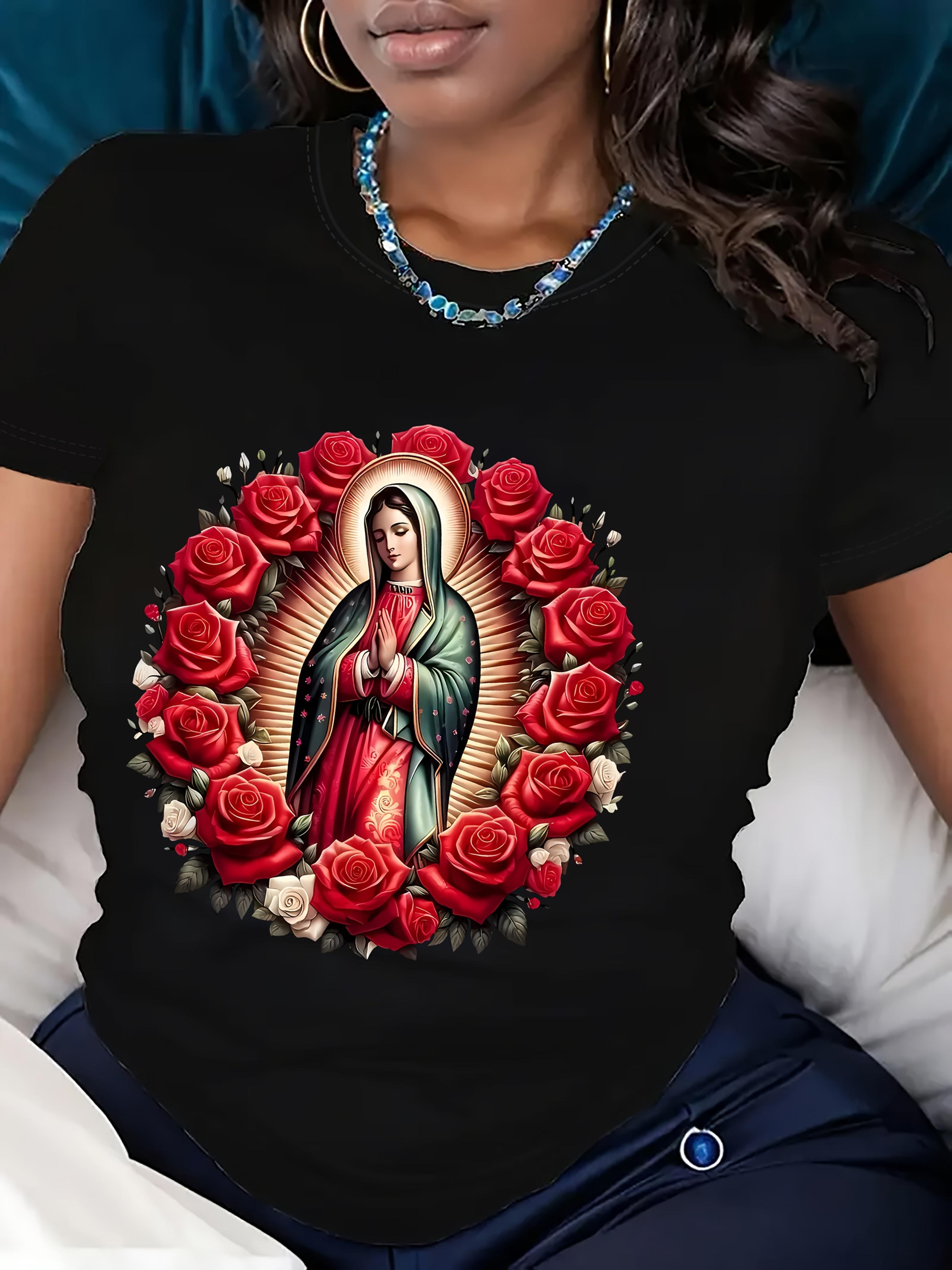 Our Lady of Guadalupe Roses T-shirt XXXL