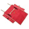 Tent Stake Storage Bag Simple Handle Design Mesh Pocket Oxford Cloth Tent Pegs Camping Hammer Store Pack Red