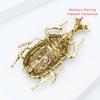 Stylish Rhinestone Unicorn Beetle Brooch for Women Unisex Insect Pin Friend Event Party New Gifts Jewelry Decoration Accessories