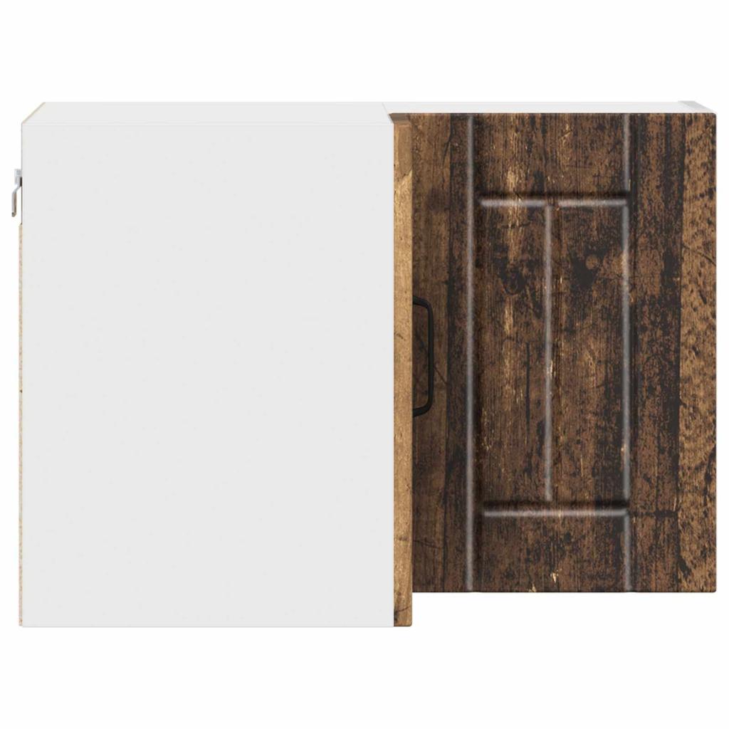 Lucca Wall Corner Cabinet Reclaimed Wood Look 57 X 57 X 40 Cm Particleboard