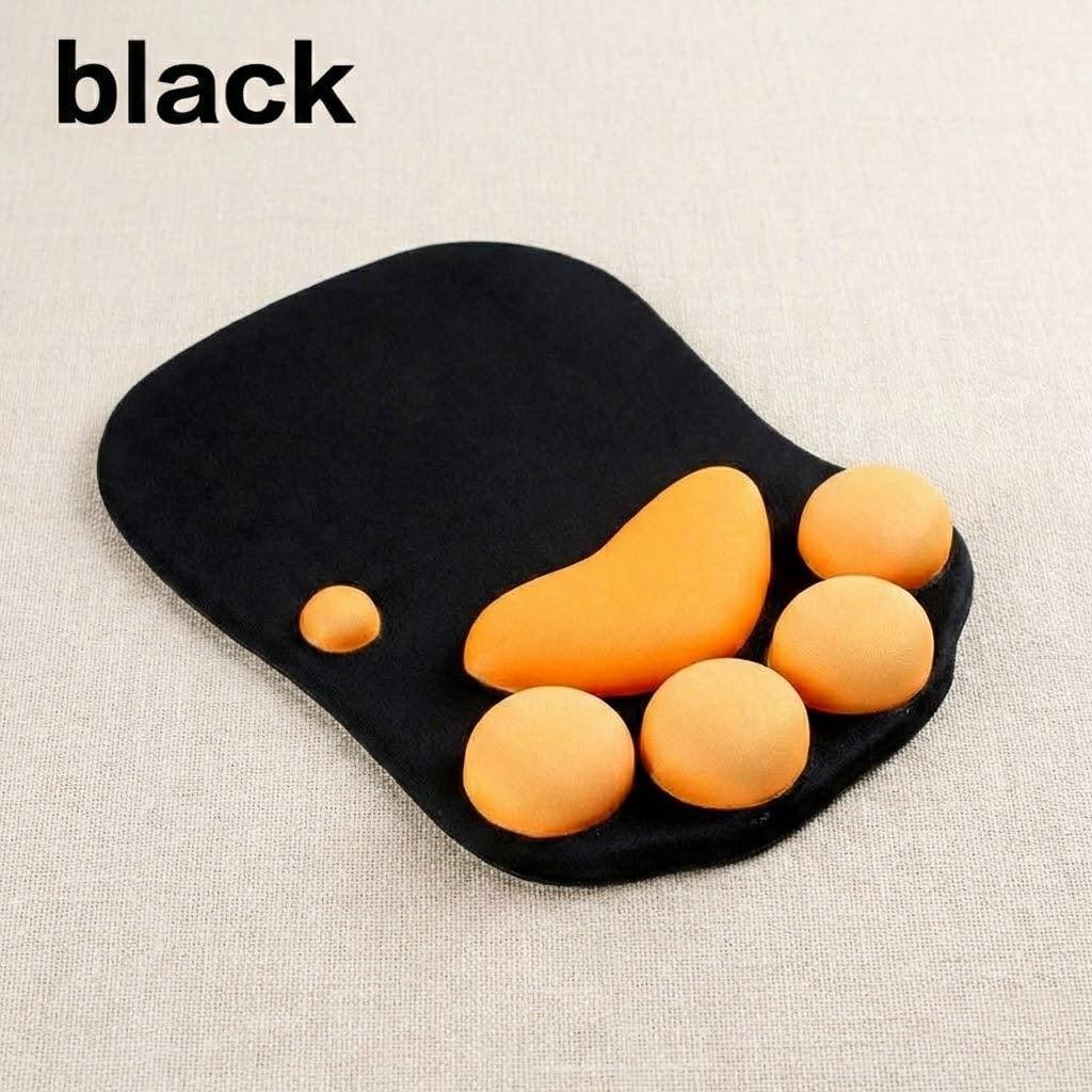 

Cute Cat Paw Mouse Pad Silicone Wrist Rest for Computer Laptop Desktop Accessories Non-Slip Design Comfortable Gaming Mouse Mat чёрный