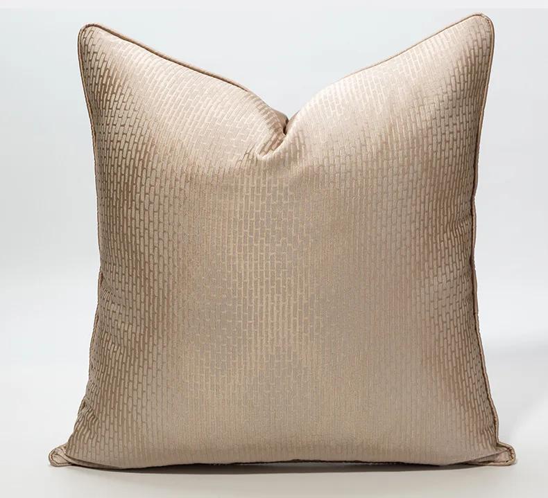 1 PC Light Luxury Cushion Cover High Grade Jacquard Pillowcase 30x50/45x45/50x50CM Champagne Blue Home Hotel Bed Sofa Decoration