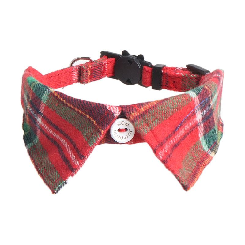 New Pet Cat Collar British Gentleman Plaid Bow Tie Stylish Accessory for Cats Dog Accessories Cat Collar Dog Y Harness