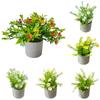 Realistic Artificial Daisy Potted Lifelike Real Touch Faux Flower Potted with Flowerpot Handmade Simulation Green Plant Bonsai
