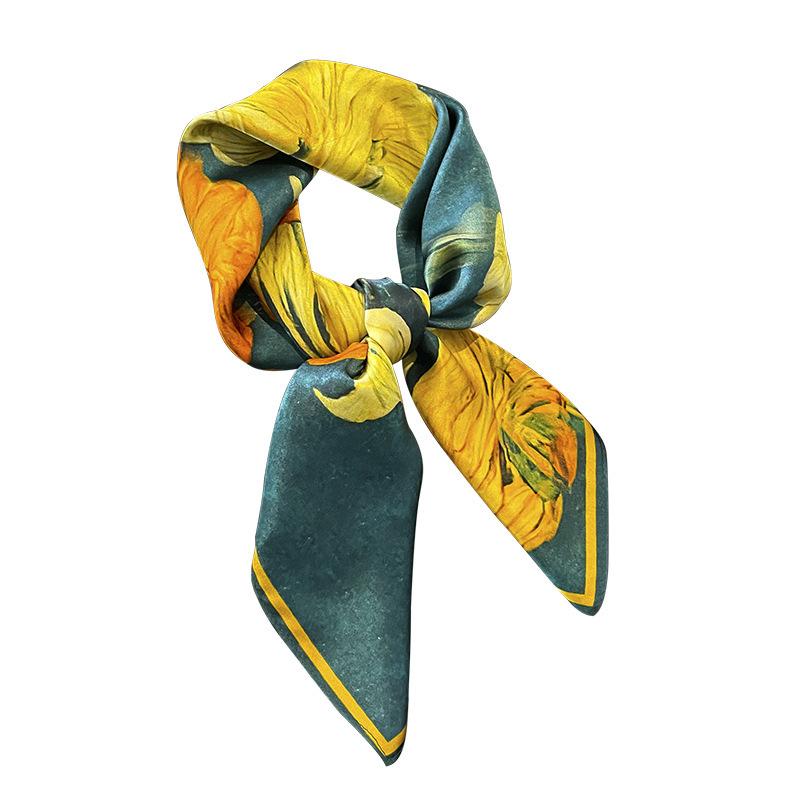 100% Natural Silk Square Scarf Women Foulard High Quality Bandana Scarves Female Summer Neckerchief Popular Headkerchief Shawl