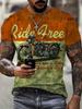 Summer 3D Printed Large-sized Men's T-shirt with Motorcycle Rider Pattern Quick-drying and Breathable Suitable for Daily Wear