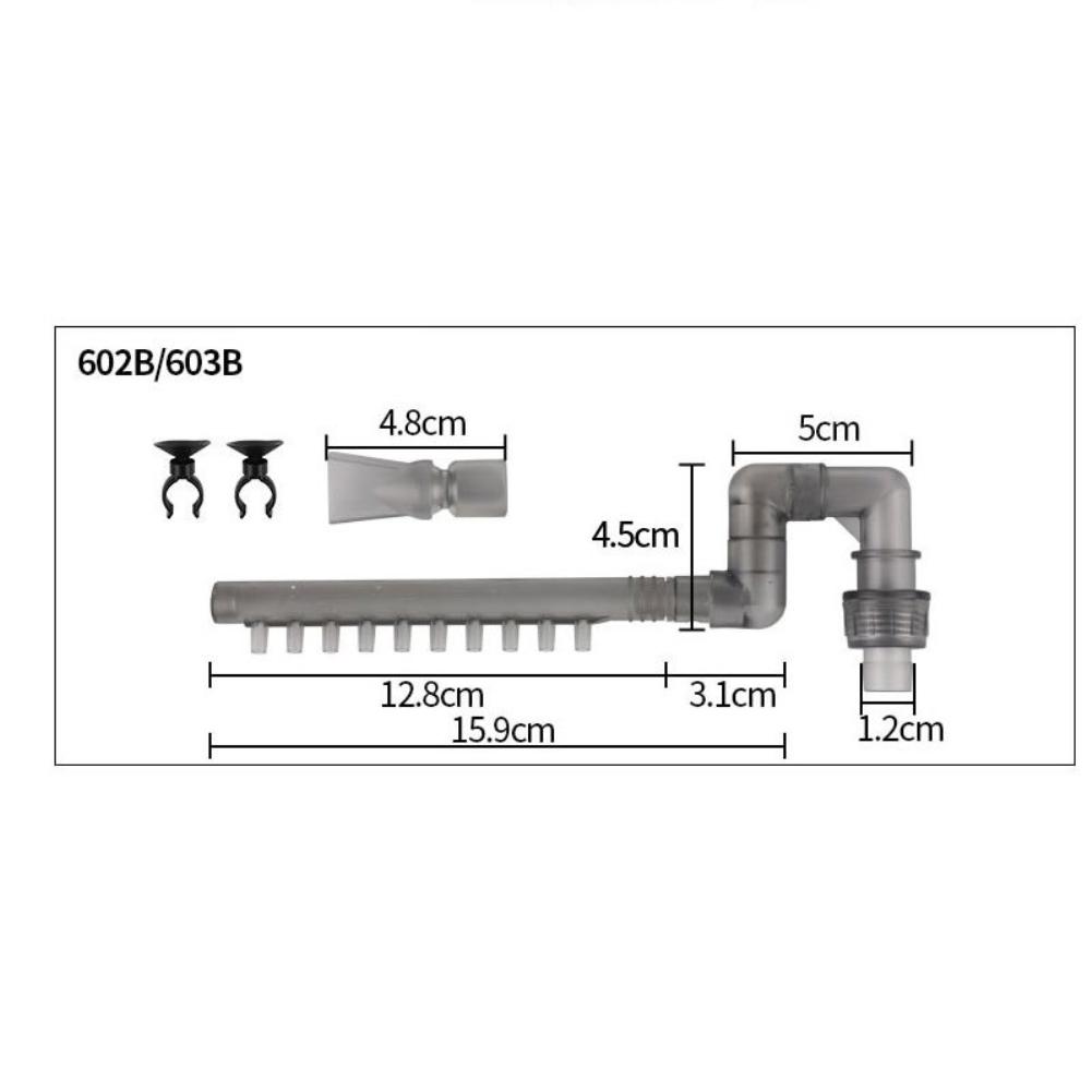 Hw-603b Aquarium Aquarium Filter Wasser Zufluss Abfluss Rohr Rohr Externe Kanister Teile Einlass Auslass Zubehör