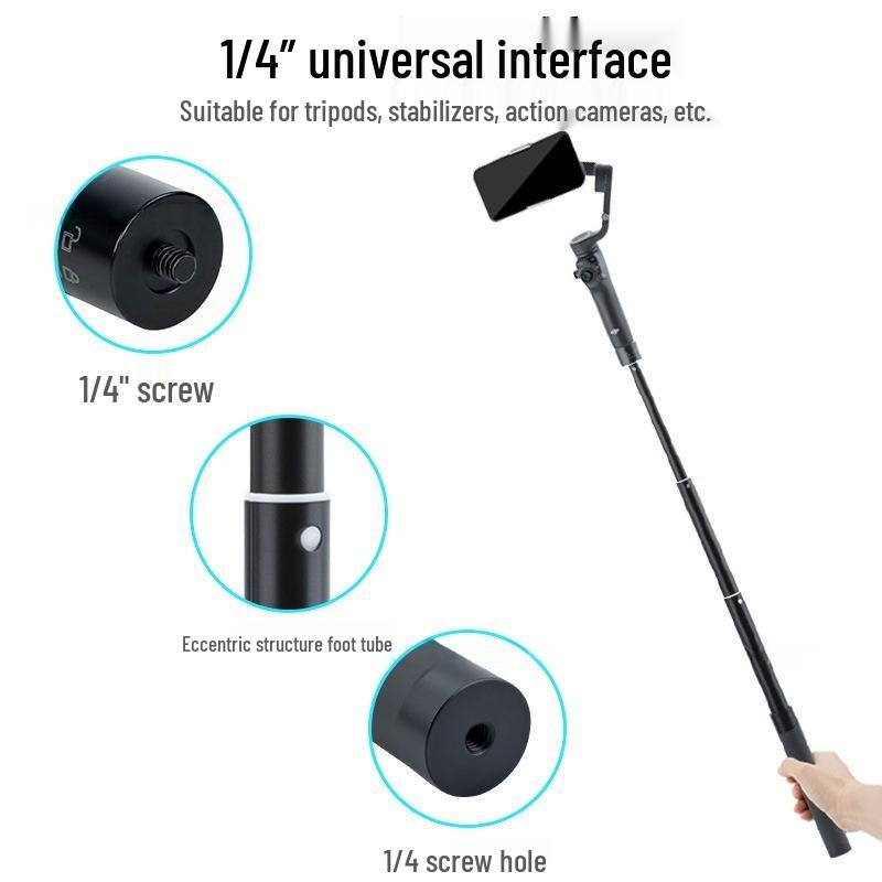 Universal Stabilizer Extension Pole: Handheld Selfie Stick & Tripod for DJI, Feiyu, Zhiyun, Action Camera Photography