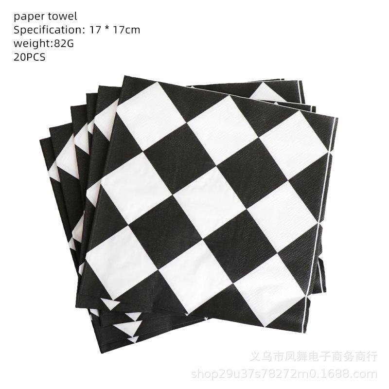 Racing Theme Party Supplies Sports Cars Party Decorations Paper Plates Tablecloths Paper Cups Banners Balloons Atmosphere Decorations Supplies