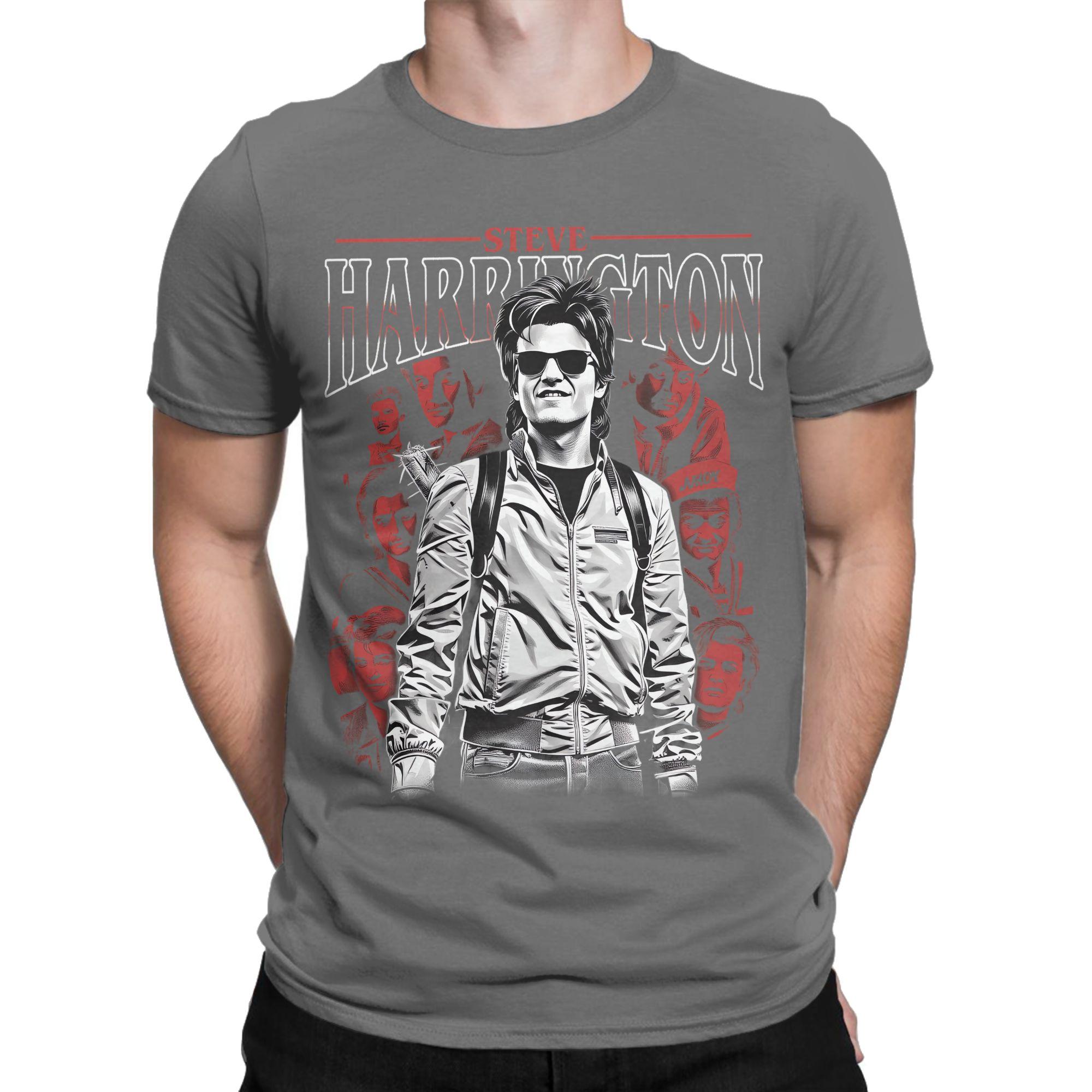2026 Steve Harrington TShirt Unisex Graphic Tee 80s TV Show Shirt Retro Vintage Clothing Fan Gif 2XL