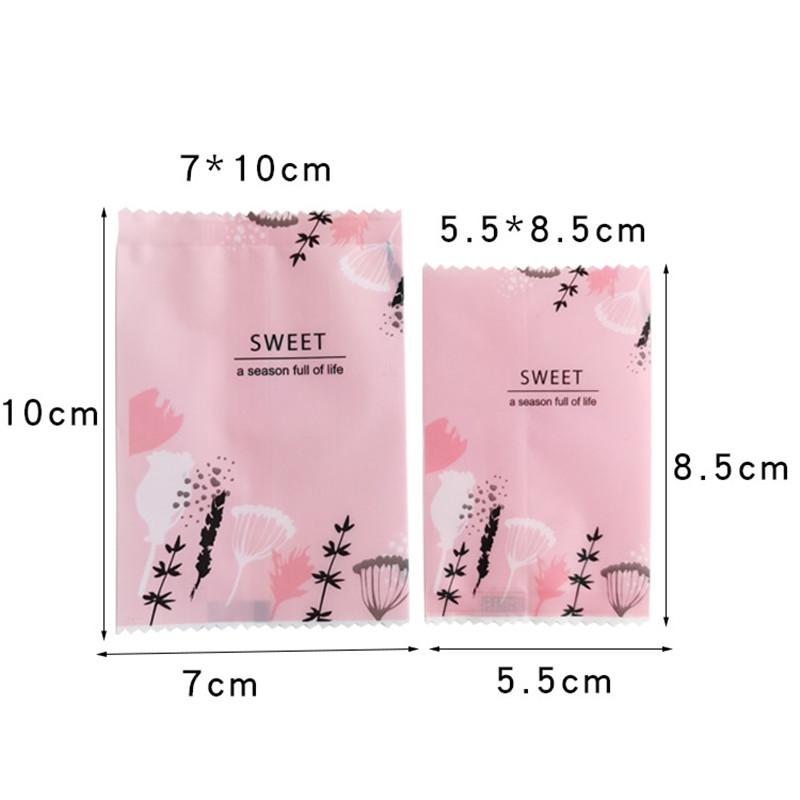 100 Stück Neue Schneeflocken-Knusperverpackung Blumentee Kekse Nougat Maschinell versiegelt Transparente Gefrostete Beutel Weihnachtsgeschenkverpackung