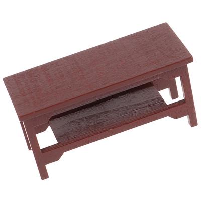 1:12 Mini Meubles de Maison de Poupée Table Basse en Bois Miniature Accessoires de Maison de Poupée Salon Jouet d'Imitation pour Enfant