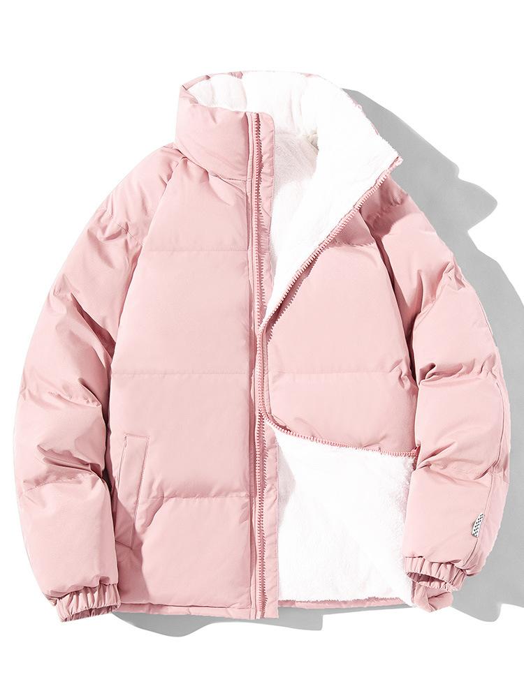 

Fleece thickened warm cotton jacket men s winter bread jacket youth loose jacket padded jacket men s top trendy cotton clothes 4XL