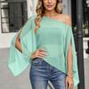 Women's Loose Chiffon Sleeve Blouse, Color Casual Top for Summer