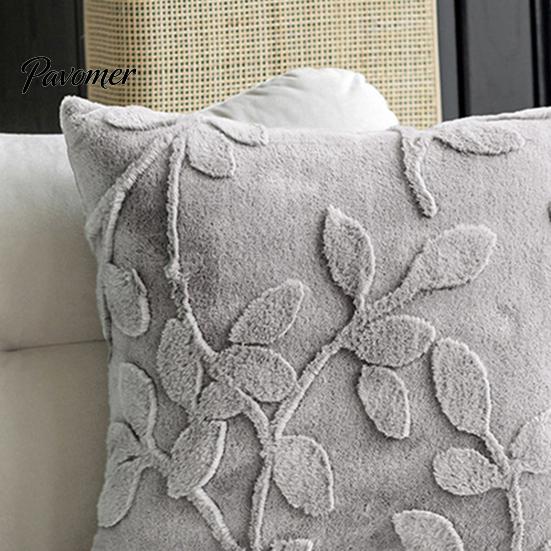 Anti-static Pillowcase Plush Jacquard Pillow Cover, 3D Embossed Solid Color Cushion Case, 17.7 x17.7 Inch Anti-Static Soft Throw Modern Cozy