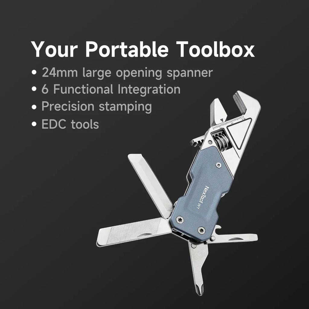 Nextool Multi-functional Mini Wrench Multi-tool Portable Folding Knife File Screwdriver Camping Emergency CombinationTool