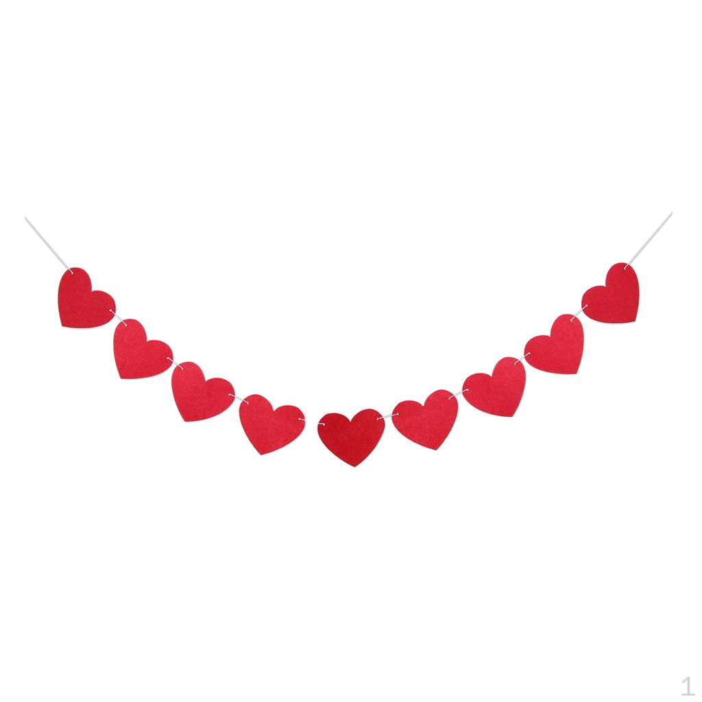 

Decorative Felt Heart Banner Red Heart