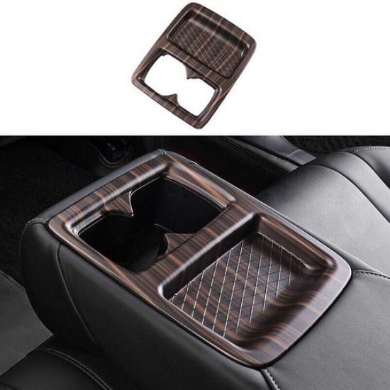 1Pcs Rear Water Cup Holder Panel Trim Wood Grain For Honda Accord 11th -2024