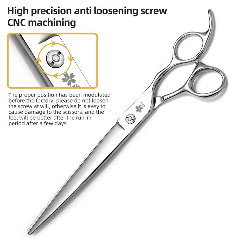 Professional Pet Beauty Scissors Japan 440c Steel Dog Teddy Pet Beautician 7.5 Inches Bending Scissors Thin Scissors High-Qualit