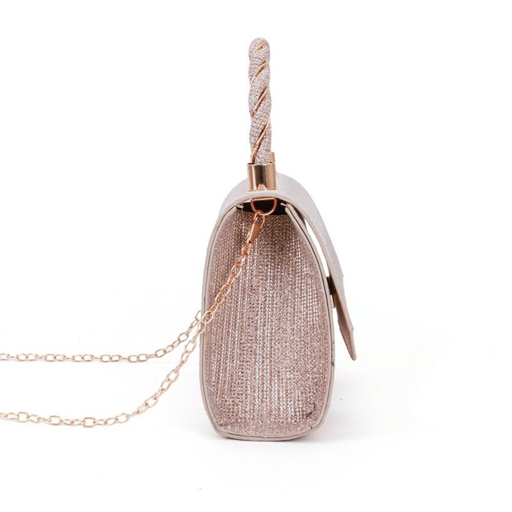 Fashion Pure Color Evening Bag Rhinestones Large Capacity Clutch Bag Women Handbag For Wedding Party