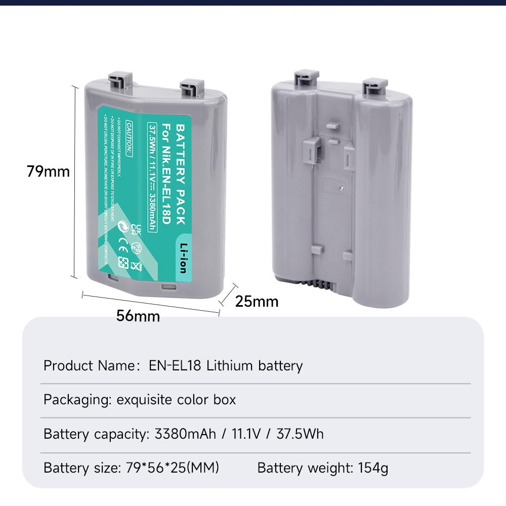 PALO EN-EL18a EN-EL18 EL18D Camera Battery for Nikon EN EL18a, EN EL18, D850, D800, D800E, D4, D4S, D5, D6 Camera Accessories