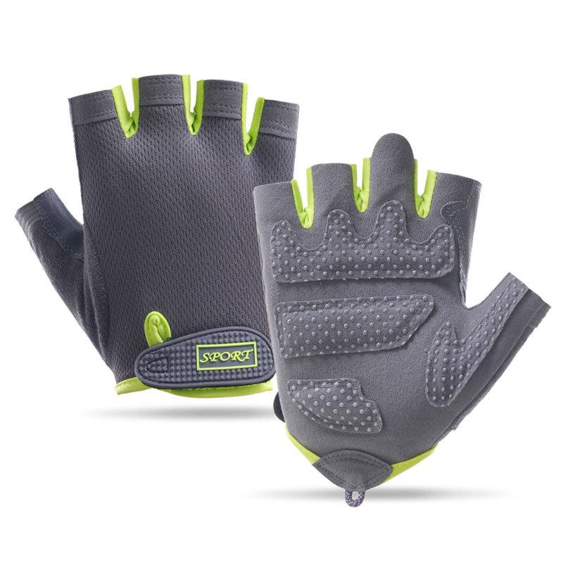 Men's and women's yoga gym sports outdoor half finger non-slip mesh back hole