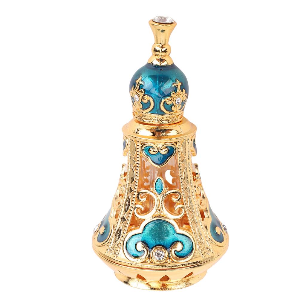 Vintage Perfume Bottle Reusable Zinc Alloy Middle Eastern Hollow Out Sealed Liquid Bottle