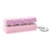 4/8/12/20Pcs Macaron Keyboard Fidget Keycap Keychain Stress Relief Pendant Xmas Birthday Valentine Office Party Gift Charm