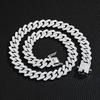 European American Hip Hop Cuban Chain Butterfly Necklace with Diamonds - Women's Trendy Style
