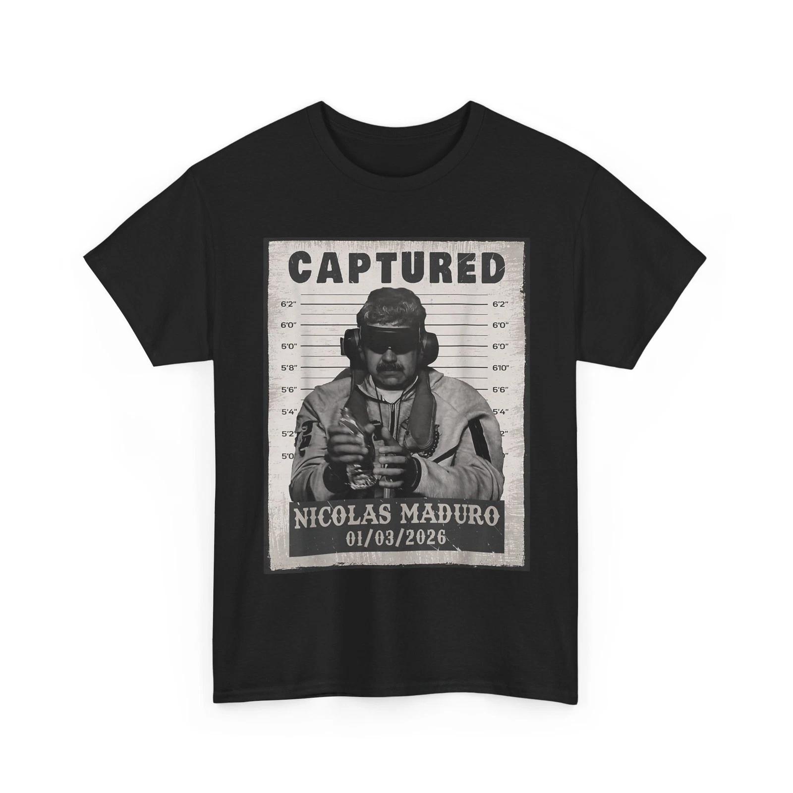Captured Maduro Nicolas Free Venezuela Venezuela Libre 2026 T-Shirt L