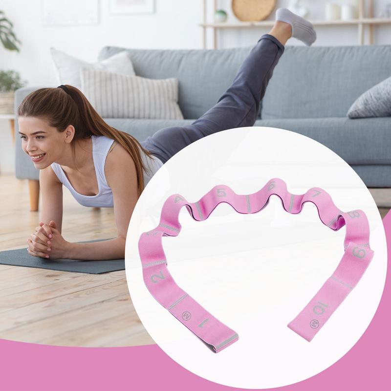 Resistance Band Leg Stretcher With 10 Loops Fitness Strap Elastic Strength Bands For Pilates Yoga Dance And Gymnastics Exercise