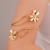 Hot Sale Flower Open Arm Bracelet Geometric Light Luxury Niche High-end Bracelet Fashion Arm Ring Non-fading Bracelet